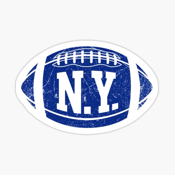 NY Retro Football - Blue - Ny Giants - Sticker