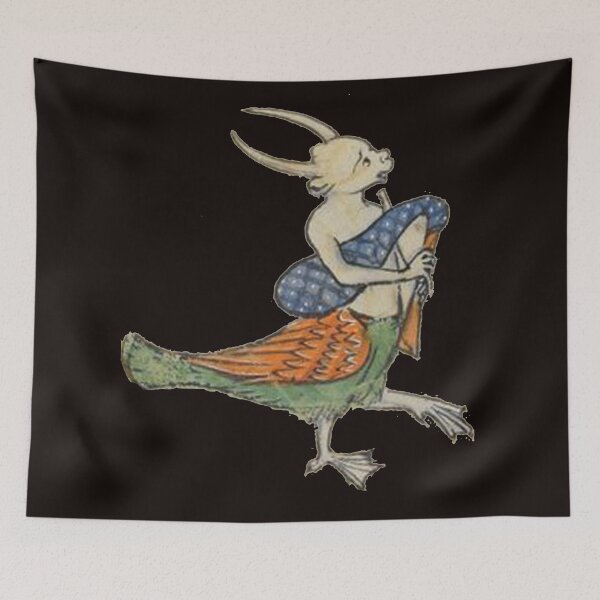Item preview, Medieval Creature with Bagpipes Meme designed and sold by VintageManiac.