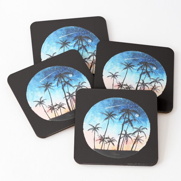 Item preview, Palm trees at night designed and sold by zeljana0504.