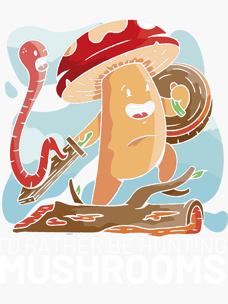 "Funny Mushroom Hunter Jokes Mycology Expert" Sticker for Sale by