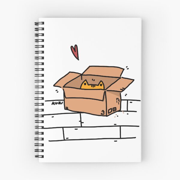 Item preview, Cat in the box designed and sold by kuzi doodles.