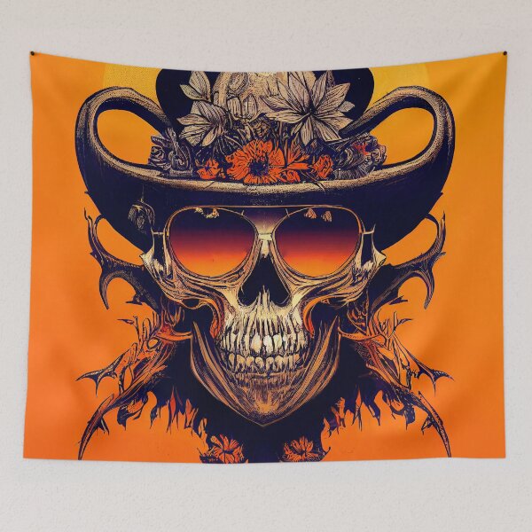 Item preview, Flower skull designed and sold by Hoity-Toity.