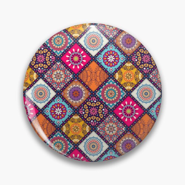 Item preview, Colorful floral tiles  pillows coloful mandala tiles  throe pillows designed and sold by SoulWriter.
