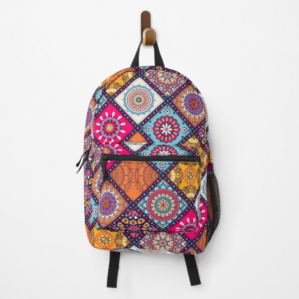 Item preview, Colorful floral tiles pillows coloful mandala tiles throe pillows designed and sold by SoulWriter.