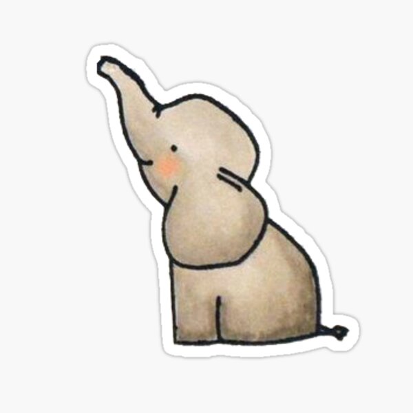 itty bitty elephant Sticker