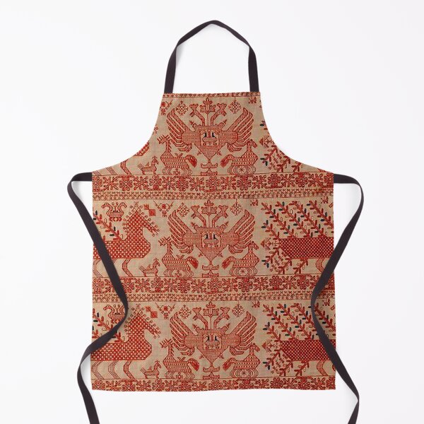 Item preview, Red Border Pattern with Horses designed and sold by vintagemother.