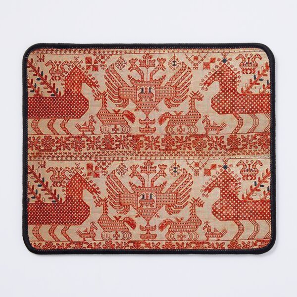 Item preview, Red Border Pattern with Horses designed and sold by vintagemother.