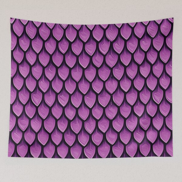 Item preview, Bright Purple Textural  Dragon Scales designed and sold by ozcushionstoo.