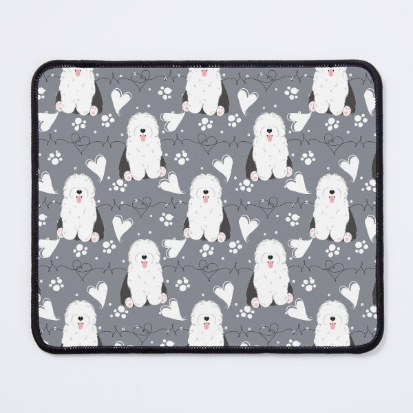 Item preview, LOVE Old English Sheepdog - Black and White 1 designed and sold by Lulupainting.