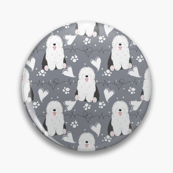 Item preview, LOVE Old English Sheepdog - Black and White 1 designed and sold by Lulupainting.