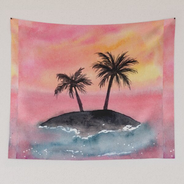 Item preview, Palm Tree Island - Watercolour Painting designed and sold by Pattokarts.