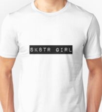SK8TR Girl Skater Girl Skateboard Sticker Shirts Unisex T-Shirt