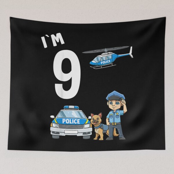 Item preview, Kids 9 Birthday Police - 9 Years Old Police Officer  designed and sold by Kennethollins.