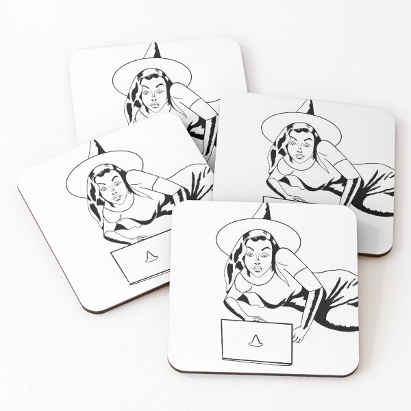 Item preview, Witch-a Watching? - Black and White Outline (Witch Only) designed and sold by gaslight-n.