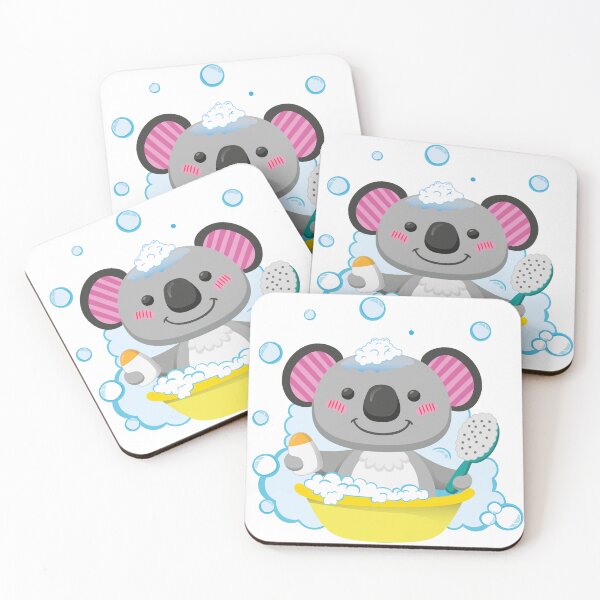 Item preview, Illustration of a teddy bear mascot taking a bath in a tub with water. Ideal for educational and promotional materials designed and sold by LucianoCosmo.