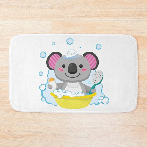 Item preview, Illustration of a teddy bear mascot taking a bath in a tub with water. Ideal for educational and promotional materials designed and sold by LucianoCosmo.
