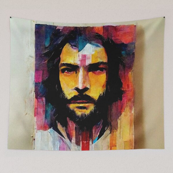 Item preview, Christ abstract painting design  designed and sold by nightspeed.