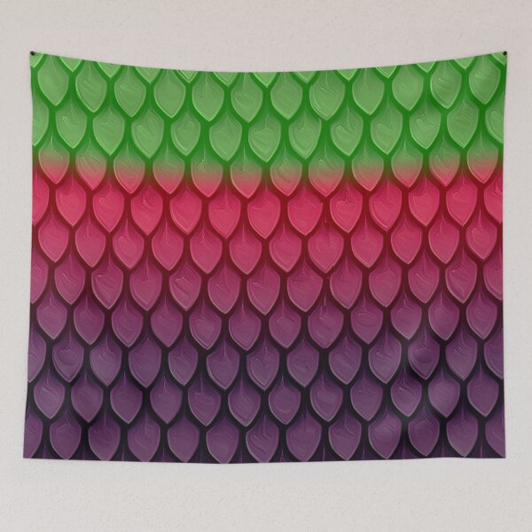 Item preview, Ombre  Textural  Dragon Scales Green | Pink | Purple designed and sold by ozcushionstoo.