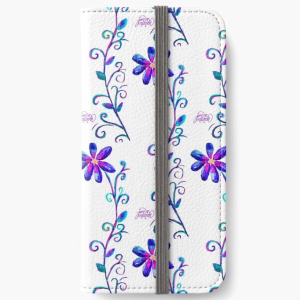 Tall Purple Flower iPhone Wallet