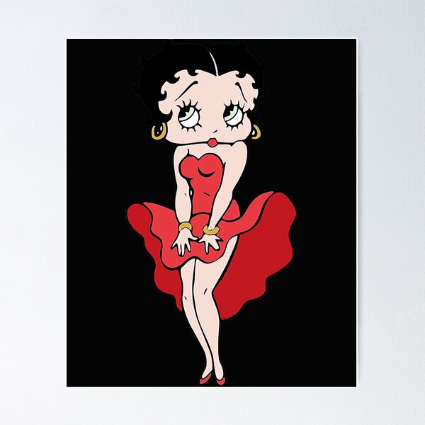 1980s Betty Boop in Red Dress Wall outlet Decor