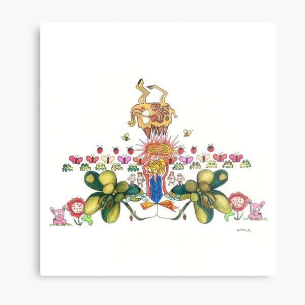 buds, bugs, butterflies & boobs make the world go round Metal Print