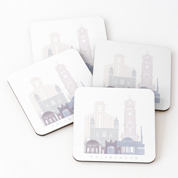 Item preview, FAISALABAD SKYLINE POSTER PASTEL designed and sold by paulrommer.