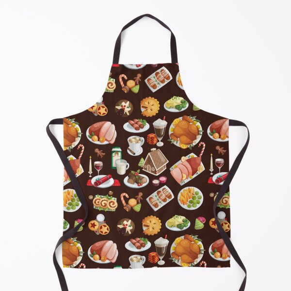 Item preview, Assorted Christmas Food - Roast Ham, Turkey, Mince Pie, Pudding, Gingerbread House, Cookies, Log Cake and More designed and sold by Alicia Chee.