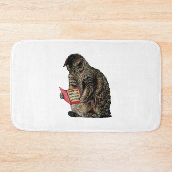 Item preview, Cat reading a book drawing | how to win treats and influence hoomans designed and sold by DipakSonarArt.