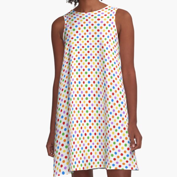 multicolor polka dot dress