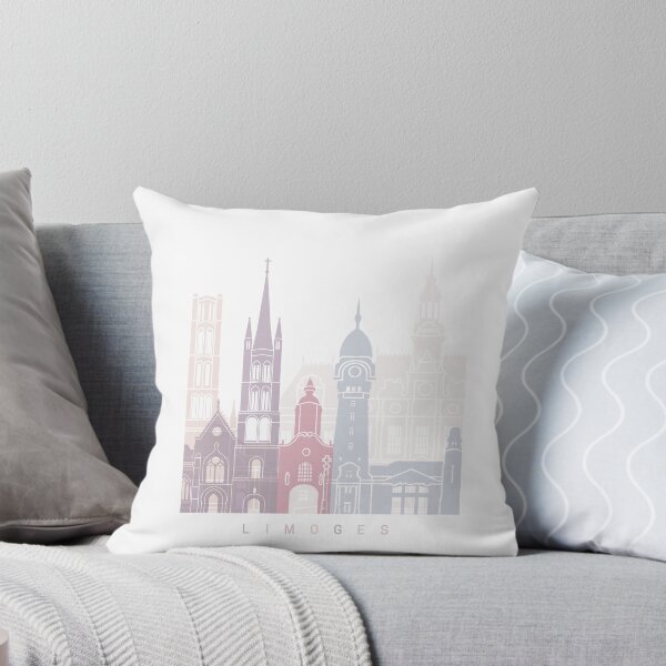 Item preview, LIMOGES SKYLINE POSTER PASTEL designed and sold by paulrommer.