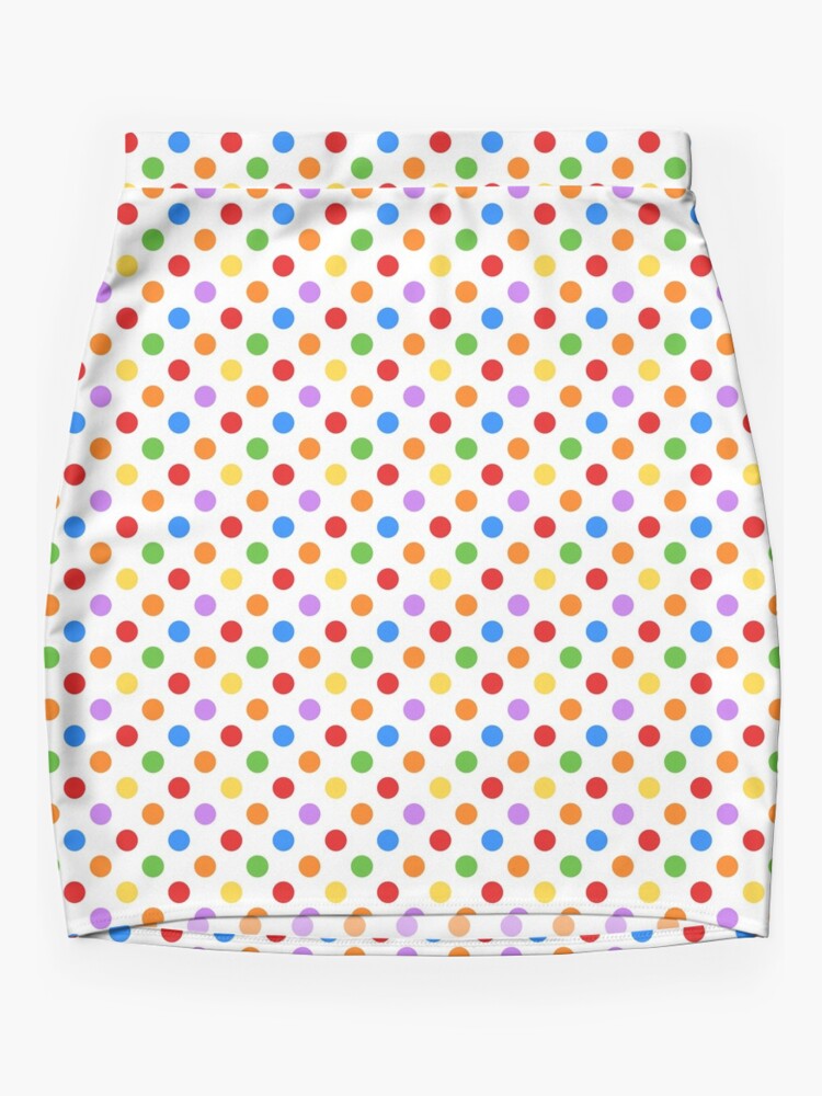 Polka dot skirt rainbow hotsell