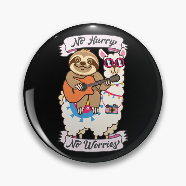 Item preview, Cute Sloth Llama No Hurry No Worries designed and sold by plushism.