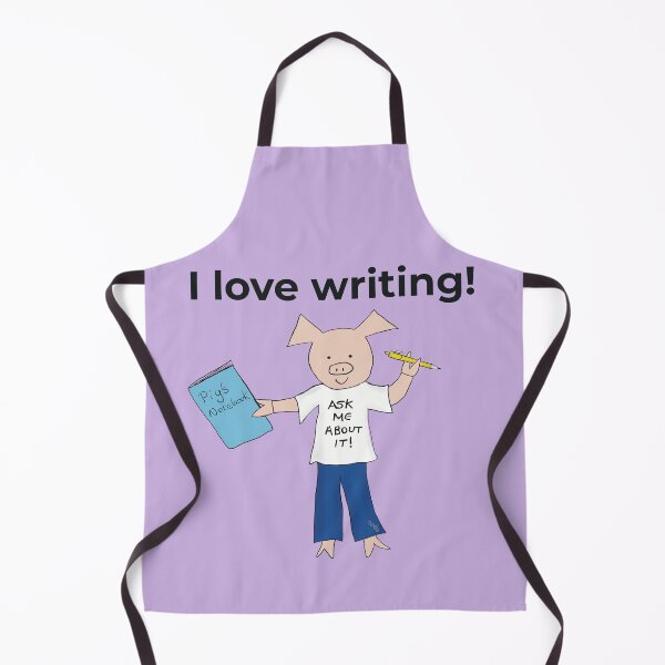 Item preview, I love writing! Left handed writer. Introverts in Purple, writing designed and sold by PiggingJapan.