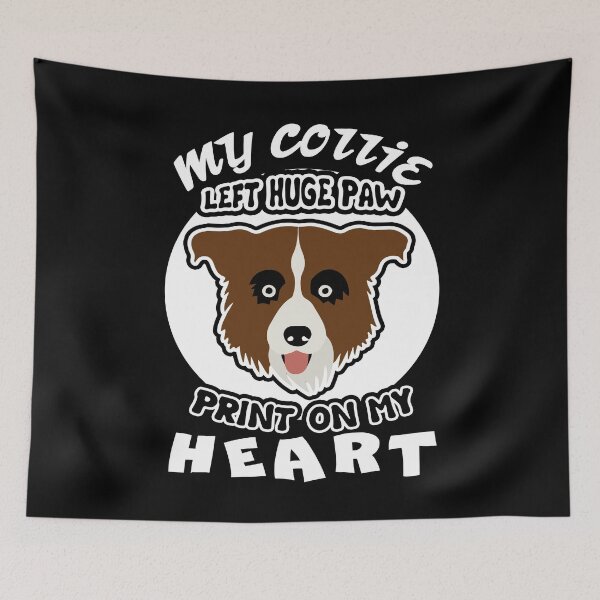 Item preview, My Border Collie Left Pawprint On My Heart designed and sold by UnknownArtistt.
