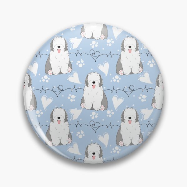 Item preview, LOVE Old English Sheepdog - Gray and White 4 designed and sold by Lulupainting.