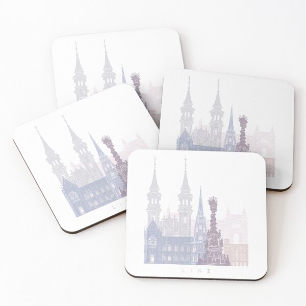Item preview, LINZ SKYLINE POSTER PASTEL designed and sold by paulrommer.