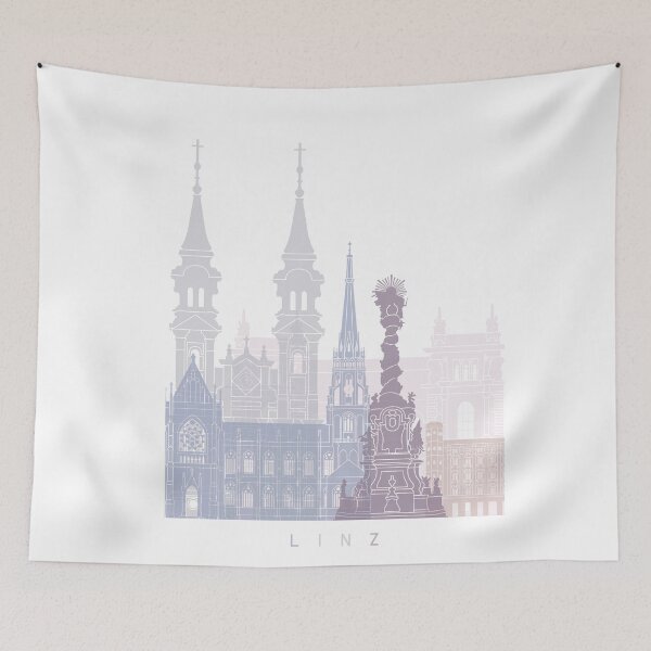 Item preview, LINZ SKYLINE POSTER PASTEL designed and sold by paulrommer.