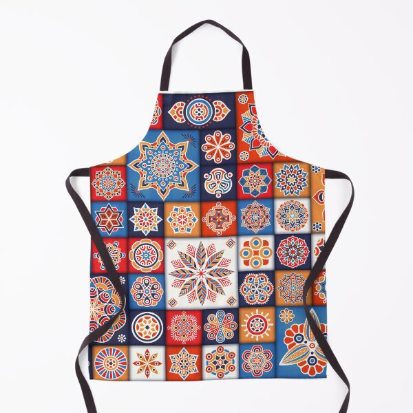 Item preview, tiles pattern pillow , mandala patterns, coloful tiles, indian style designed and sold by SoulWriter.