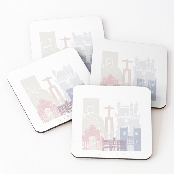 Item preview, LISBON  SKYLINE POSTER PASTEL designed and sold by paulrommer.