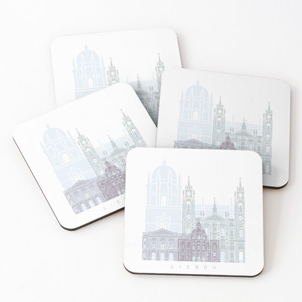 Item preview, LISBON 2 SKYLINE POSTER PASTEL designed and sold by paulrommer.