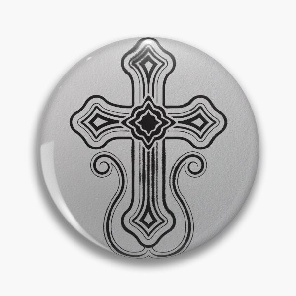 Item preview, Traditional Armenian Apostolic Church Cross in paper texture circle with black ink, christians support Armenia designed and sold by IsisOsiris.