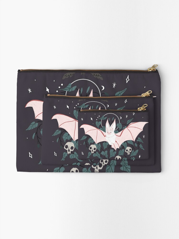 Zipper Pouch, Familiar - Desert Long Eared Bat designed and sold by straungewunder