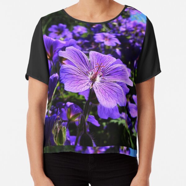 Clematis Flower Chiffon Top