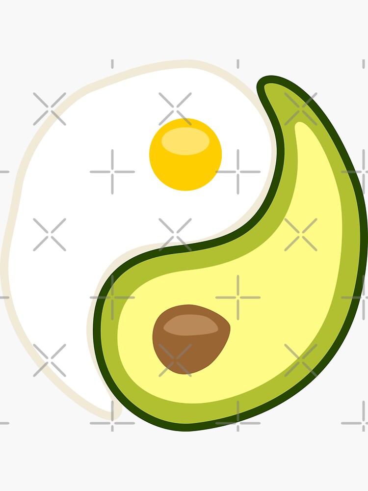 Avocado Egg Yin Yang by lurchmerch