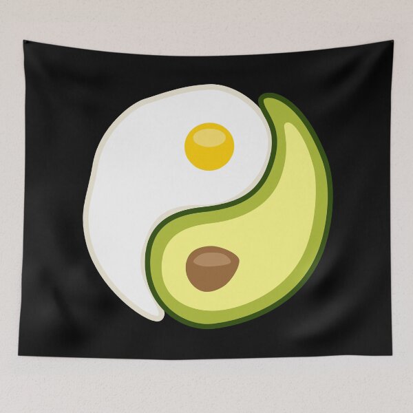 Item preview, Avocado Egg Yin Yang designed and sold by lurchmerch.