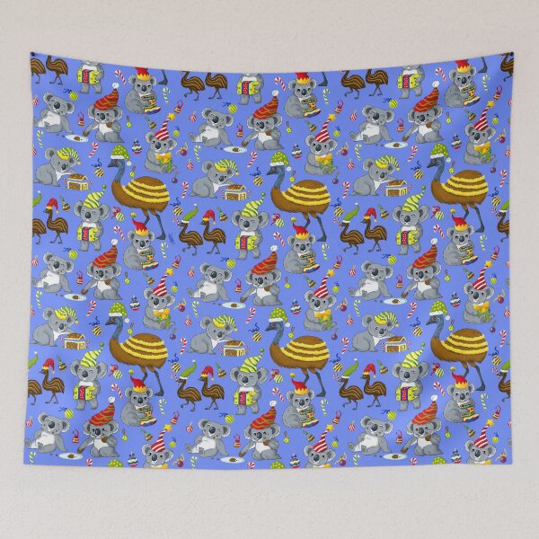 Item preview, Emu and Koalas Christmas Gathering designed and sold by Marta Tesoro.