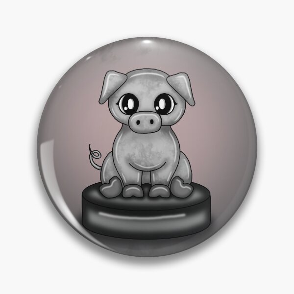 Item preview, cute metal pig chinese horoscop designed and sold by Pezi-Creation.