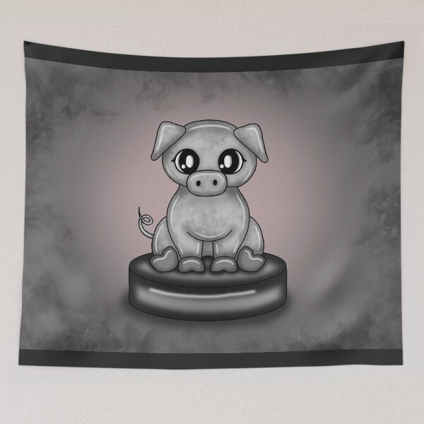 Item preview, cute metal pig chinese horoscop designed and sold by Pezi-Creation.