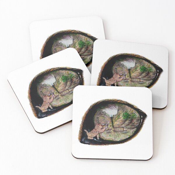 Item preview, Cat eye drawing with coloured pencils designed and sold by DipakSonarArt.