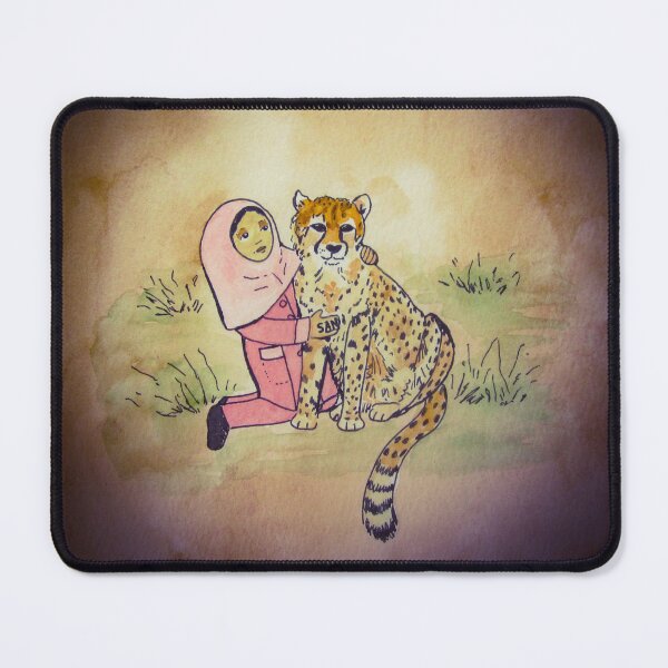 Item preview, Iranian Schoolgirl and Asiatic Cheetah Watercolor designed and sold by TurnipWilson.